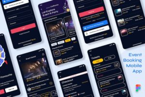 Banner image of Premium TakeZip - Event Tickets Booking Mobile App UI Kit  Free Download