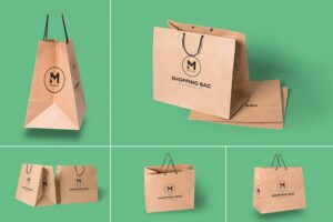 Banner image of Premium 5 Paper Shopping Bag Mockups  Free Download