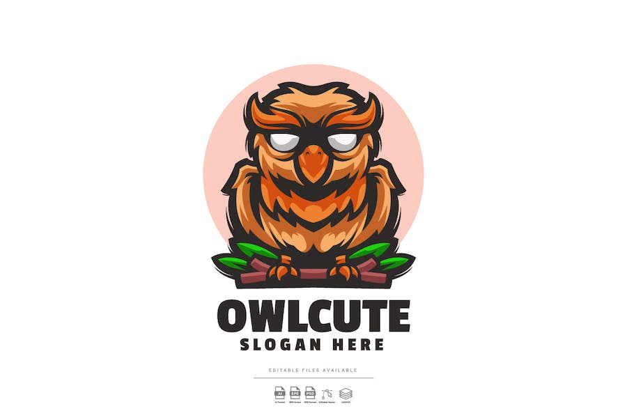 Premium Owl Mascot Logo  Free Download