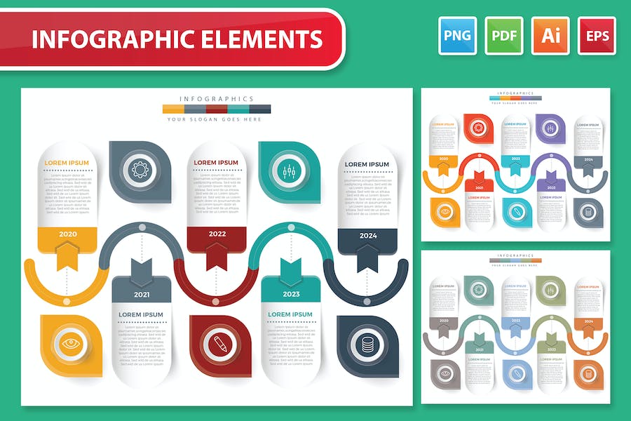 Premium Timeline Infographics  Free Download