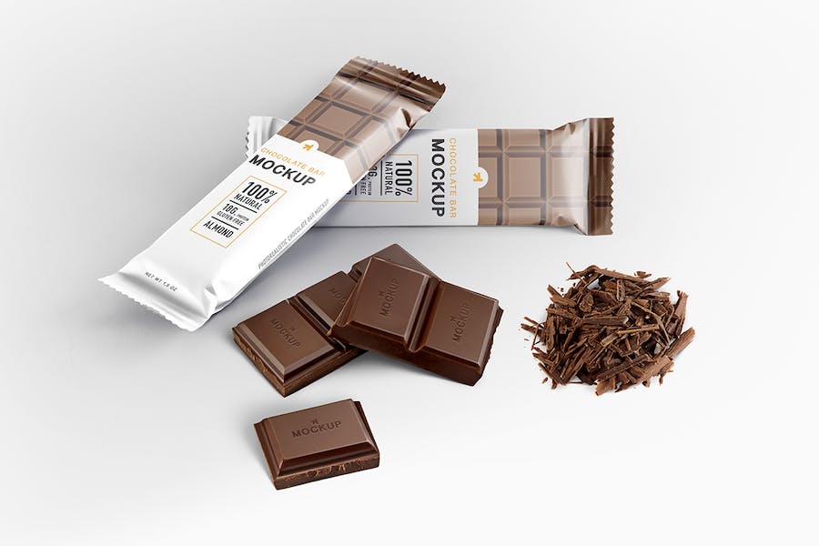 Premium Chocolate Bar Packaging Mockup  Free Download