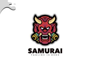 Banner image of Premium Samurai Demon Logo  Free Download