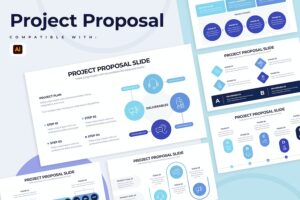 Banner image of Premium Business Project Proposal Illustrator Infographics  Free Download