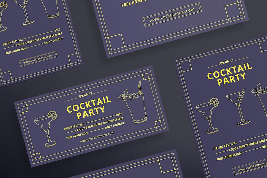 Premium Cocktail Party Flyer Template  Free Download