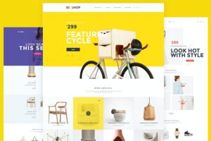 Banner image of Premium Ecoshop Multipurpose Ecommerce PSD Template  Free Download