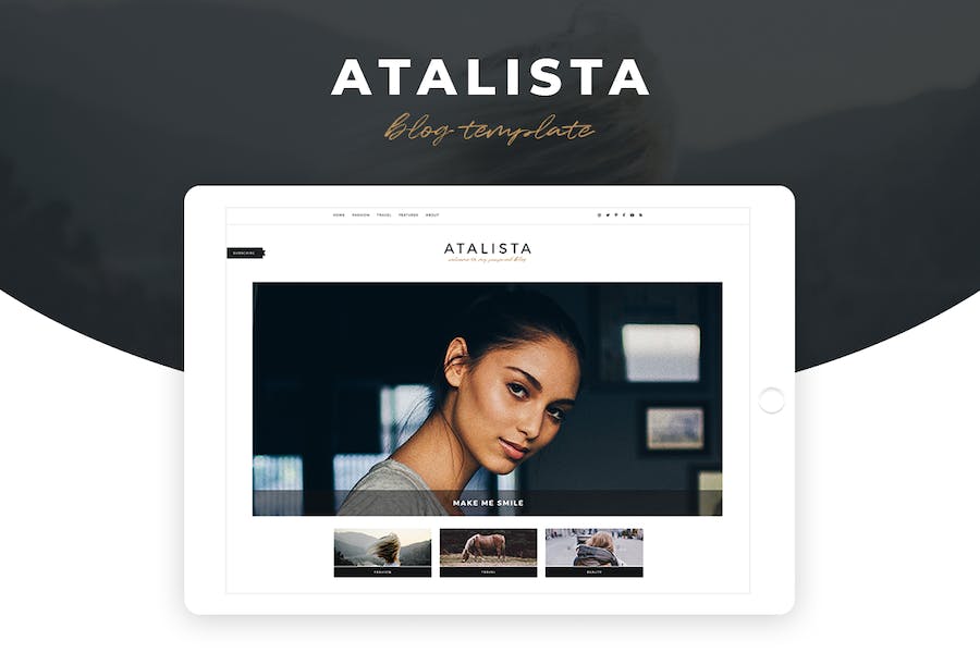 Premium Atalista Personal Blog PSD Template  Free Download
