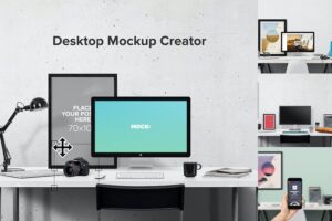 Banner image of Premium Desktop Mockup Creator  Free Download