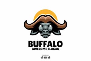 Banner image of Premium Buffalo Head Mascot Logo Design  Free Download