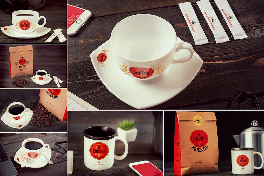 Premium Coffee Branding Mockups  Free Download