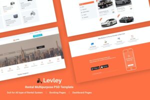 Banner image of Premium Levley Rental Multipurpose PSD Template  Free Download