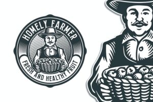 Banner image of Premium Homely Farmer Vintage Logo Template  Free Download