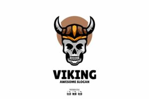 Banner image of Premium Skull Viking Mascot Logo Design  Free Download