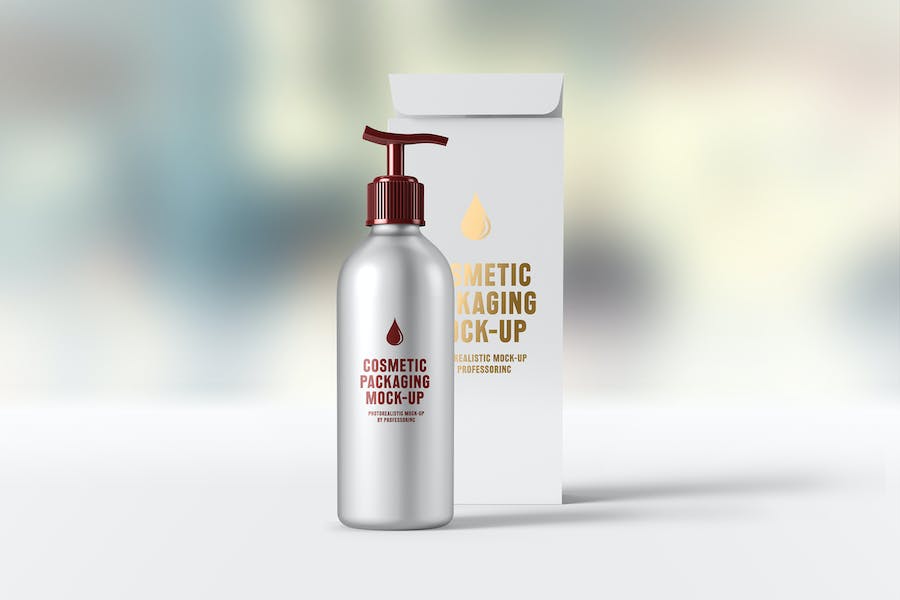 Premium Cosmetic Packaging Mock Up  Free Download