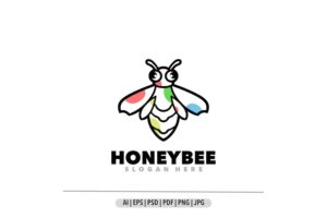 Banner image of Premium Honey Bee Logo  Free Download