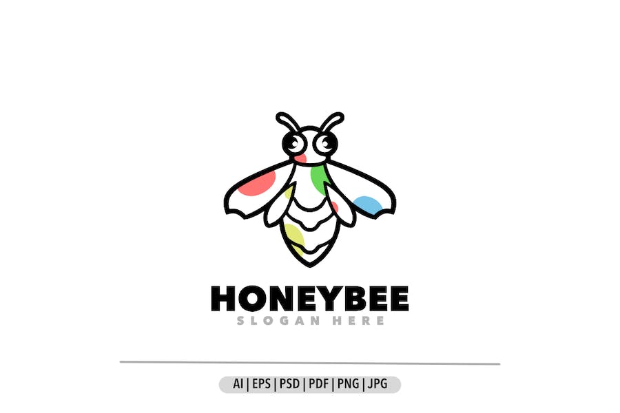 Premium Honey Bee Logo  Free Download