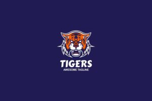 Banner image of Premium Tigers Mascot Cartoon Logo  Free Download