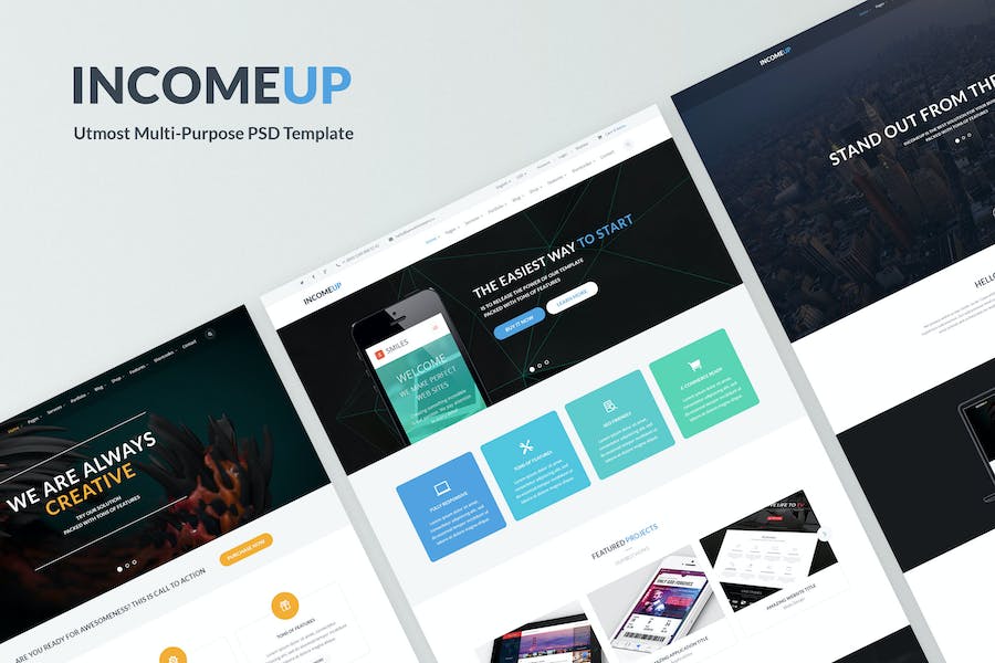 Premium Incomeup – Multipurpose Business PSD  Free Download