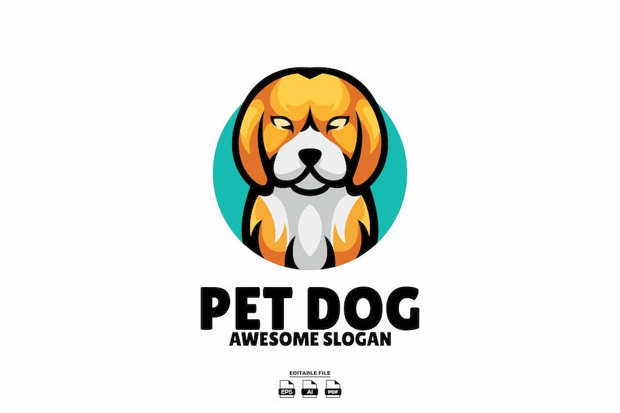 Premium Dog Mascot Logo Design  Free Download