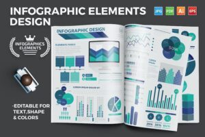 Banner image of Premium Infographic Flat Elements Design  Free Download