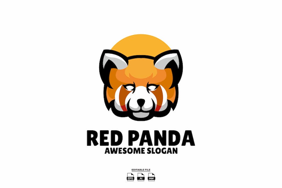 Premium Red Panda Mascot Logo Design  Free Download