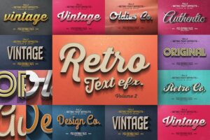 Banner image of Premium Vintage Text Effects Vol. 2  Free Download
