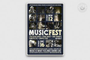 Banner image of Premium Music Festival Flyer Template  Free Download