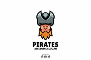 Banner image of Premium Pirates Head Mascot Logo Design  Free Download