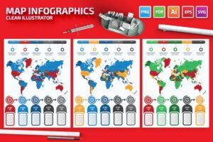 Banner image of Premium Map Infographics  Free Download