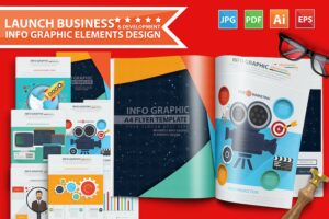 Banner image of Premium Launch Business Infographic Design: 17 Pages  Free Download