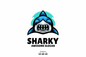 Banner image of Premium Shark Mascot Illustration Logo Design  Free Download
