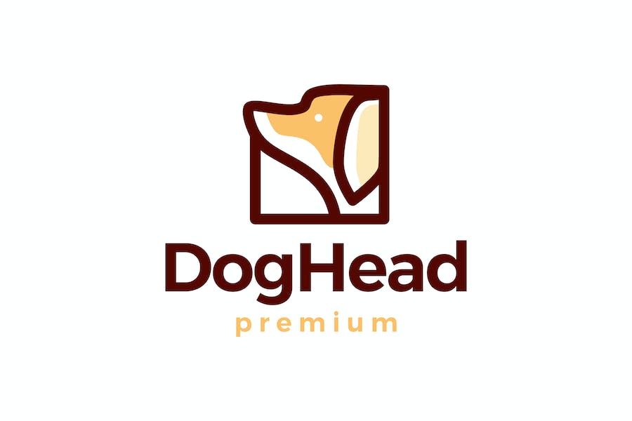 Premium Dog Head Logo  Free Download