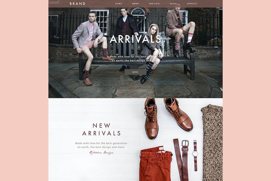 Premium Clothing Brand Website Template  Free Download