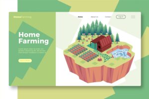 Banner image of Premium Home Farming Banner Landing Page  Free Download