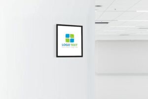 Banner image of Premium Square Office Wall Logo Mock Up  Free Download