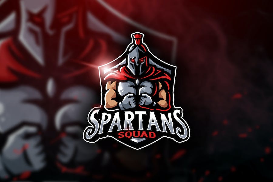 Premium Spartans Squad Mascot Esport Logo  Free Download