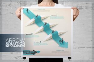 Banner image of Premium Arrow Solution Infographics  Free Download
