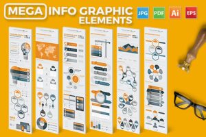 Banner image of Premium Mega Infographics Elements Design  Free Download