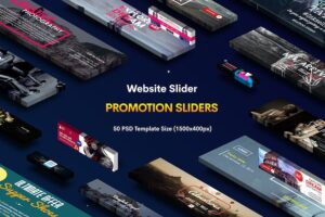 Banner image of Premium Promotion Website Sliders 50 PSD  Free Download