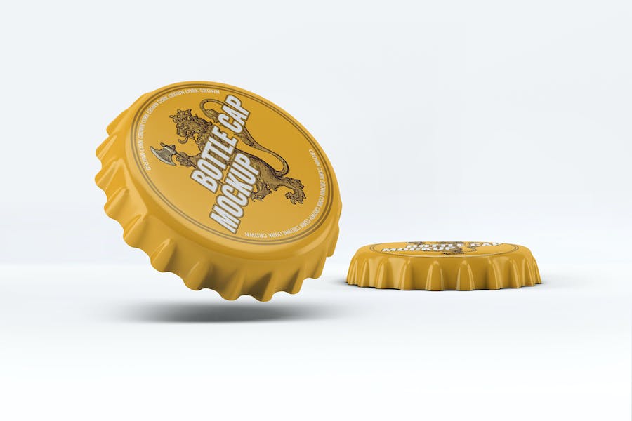 Premium Bottle Cap Mock Up  Free Download