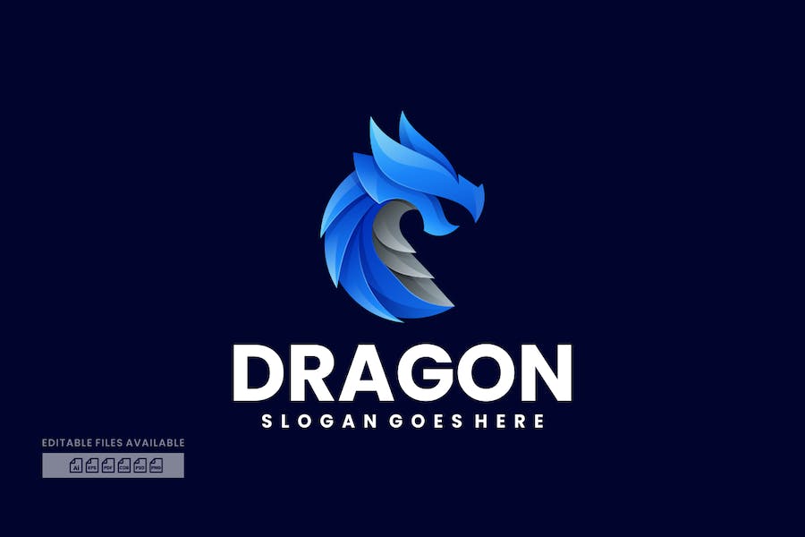 Premium Dragon Gradient Colorful Logo  Free Download