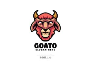Banner image of Premium Goat Mascot Logo  Free Download