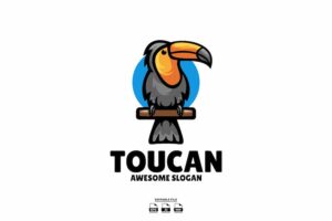 Banner image of Premium Toucan Mascot Illustration Logo Design  Free Download