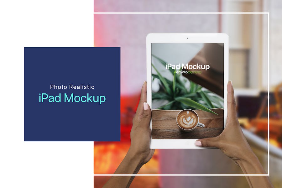 Premium iPad on Hand Photoshop Mockup V.2  Free Download