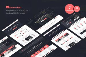 Banner image of Premium 7Host Hosting Business PSD Template  Free Download