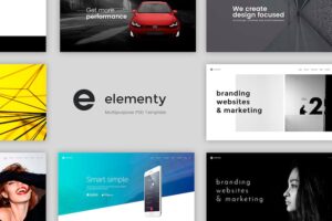 Banner image of Premium Elementy - Multipurpose PSD Template  Free Download