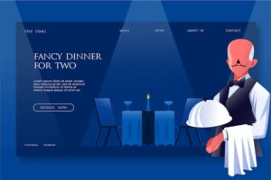 Banner image of Premium Fancy Dinner Banner Landing Page  Free Download