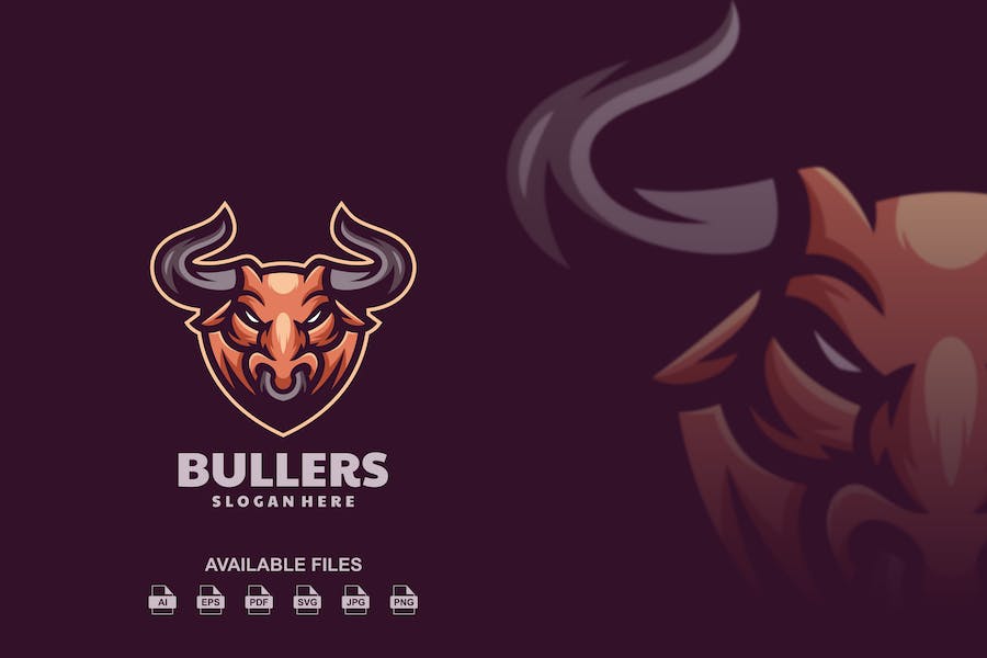 Premium Bull Logo  Free Download