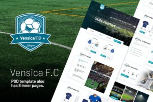 Banner image of Premium Vensica FC Football Club Creative PSD Template  Free Download