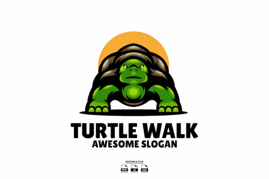 Premium Turtle Mascot Logo Design  Free Download