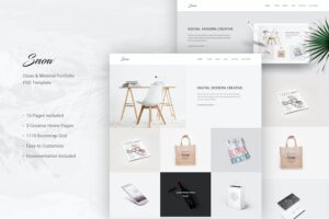Banner image of Premium Snow - Minimal Clean PSD Template  Free Download